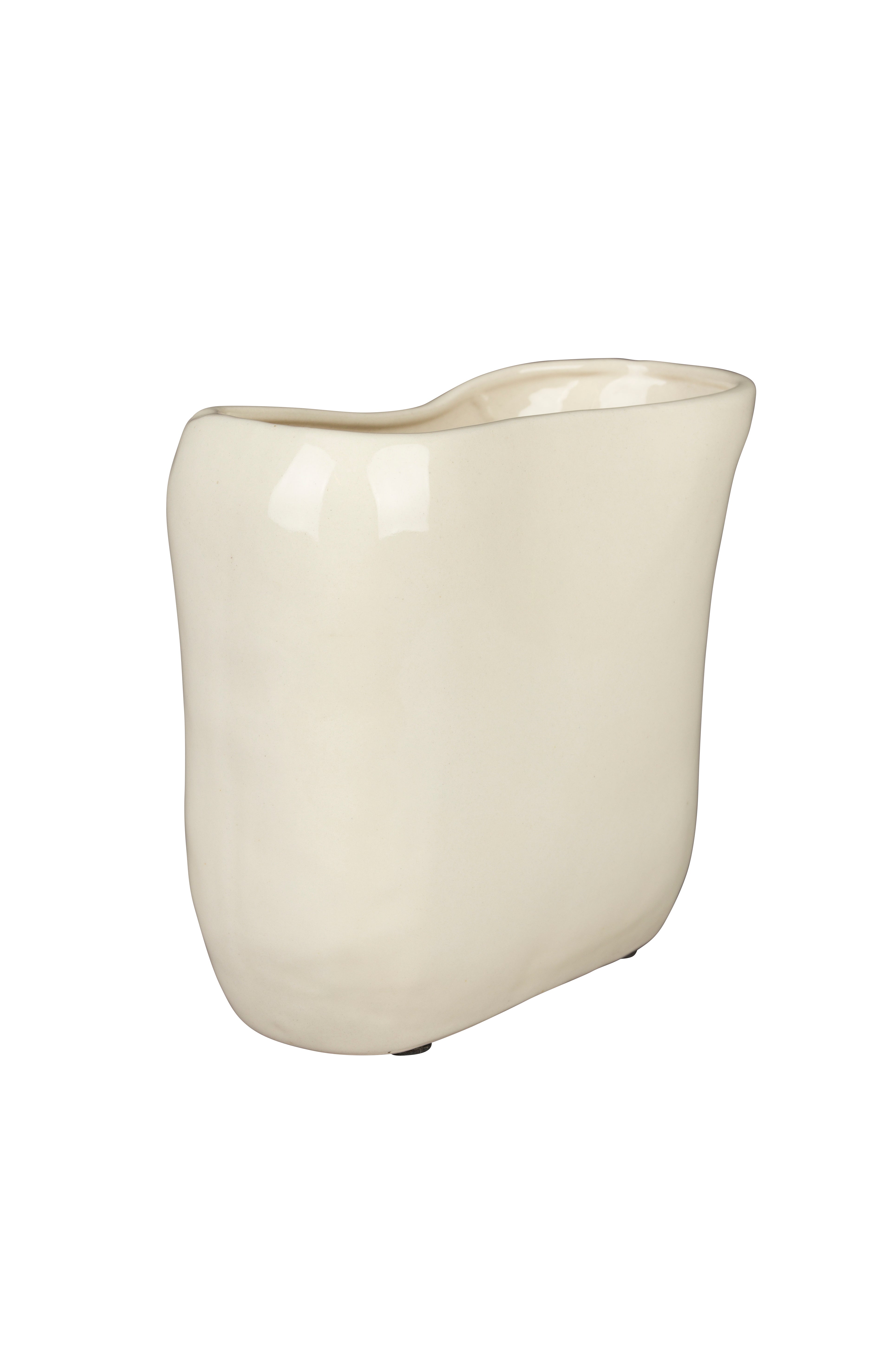 Dutchbone Edna Beige Ceramic Vase Small